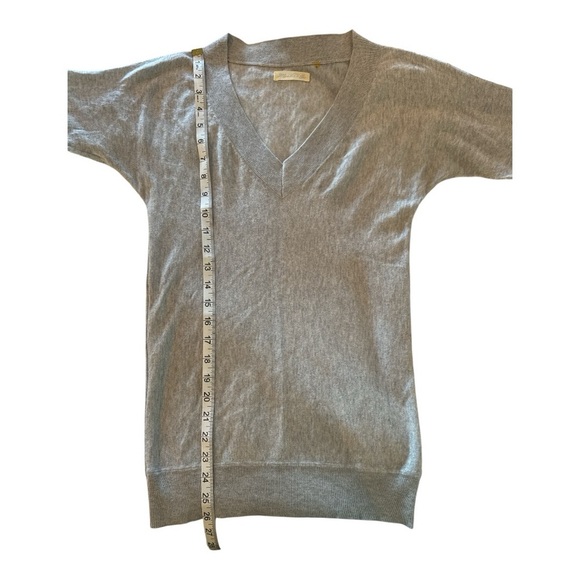 Martin + Osa Gray Cashmere Silk Sweater V-Neck 3/4 Sleeve Top Size Small - Picture 7 of 11